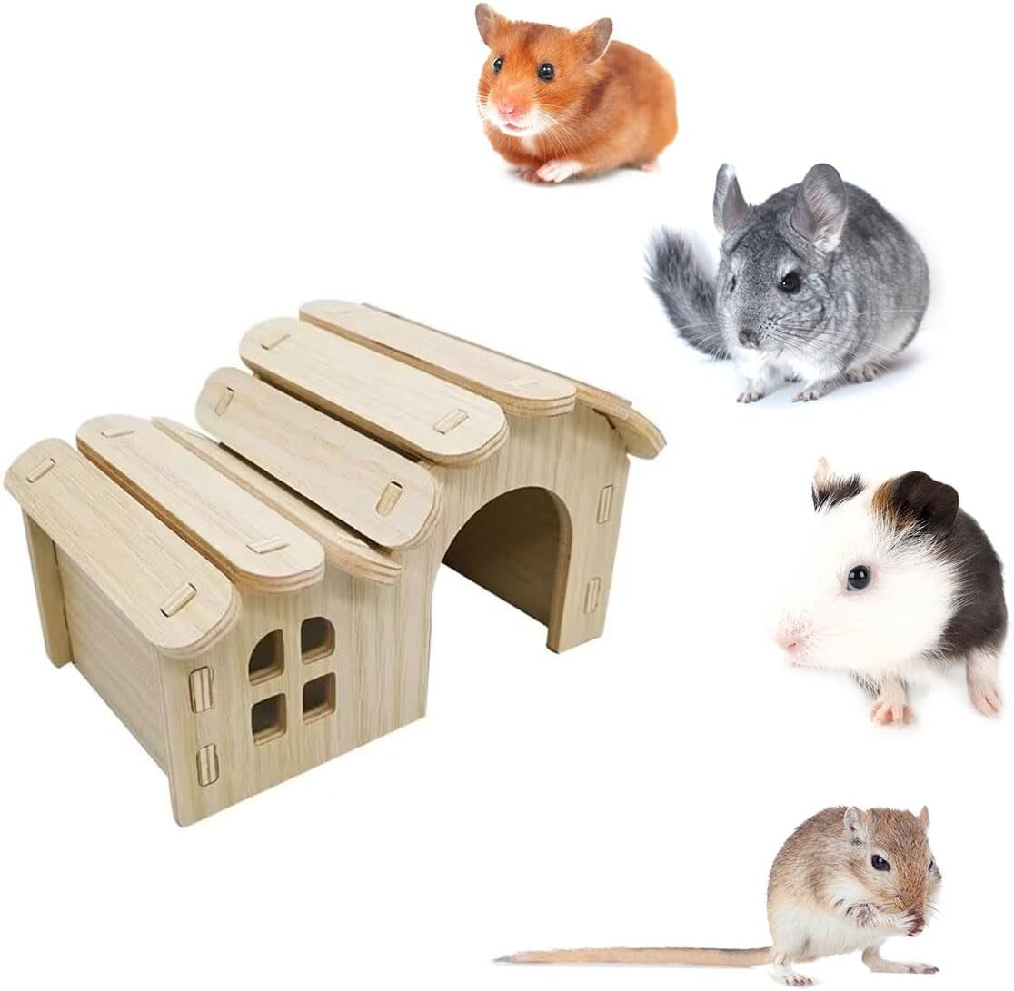 Natural Wooden Small Animal Hideout