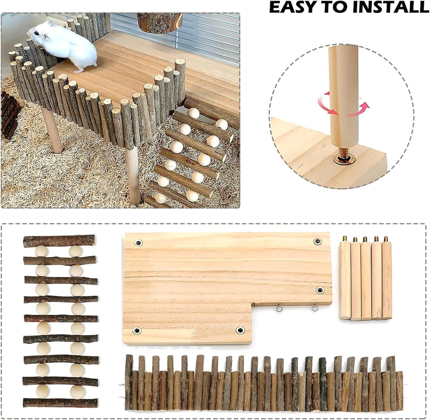 Wooden Hamster Climbing Platform