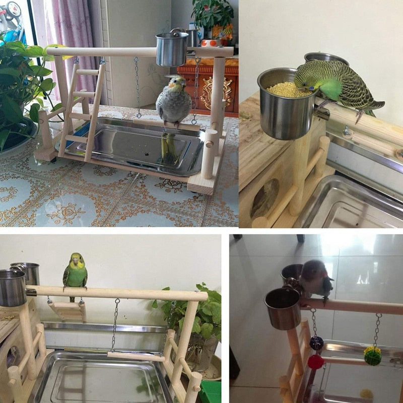 Wooden Parrot Floor Stand
