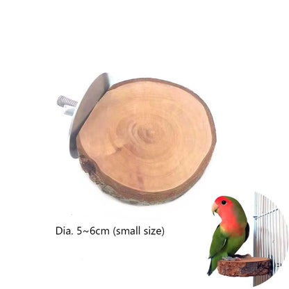 Natural Wooden Bird Perch and Chew Stick