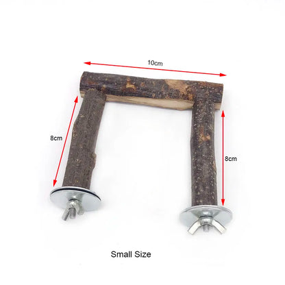 Natural Wooden Bird Perch and Chew Stick