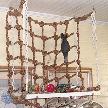 Hemp Rope Climbing Net for Birds