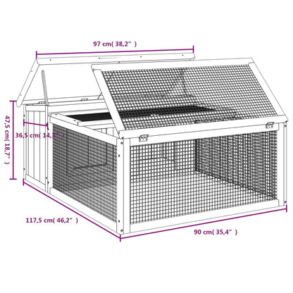 Solid Pine Rabbit Hutch