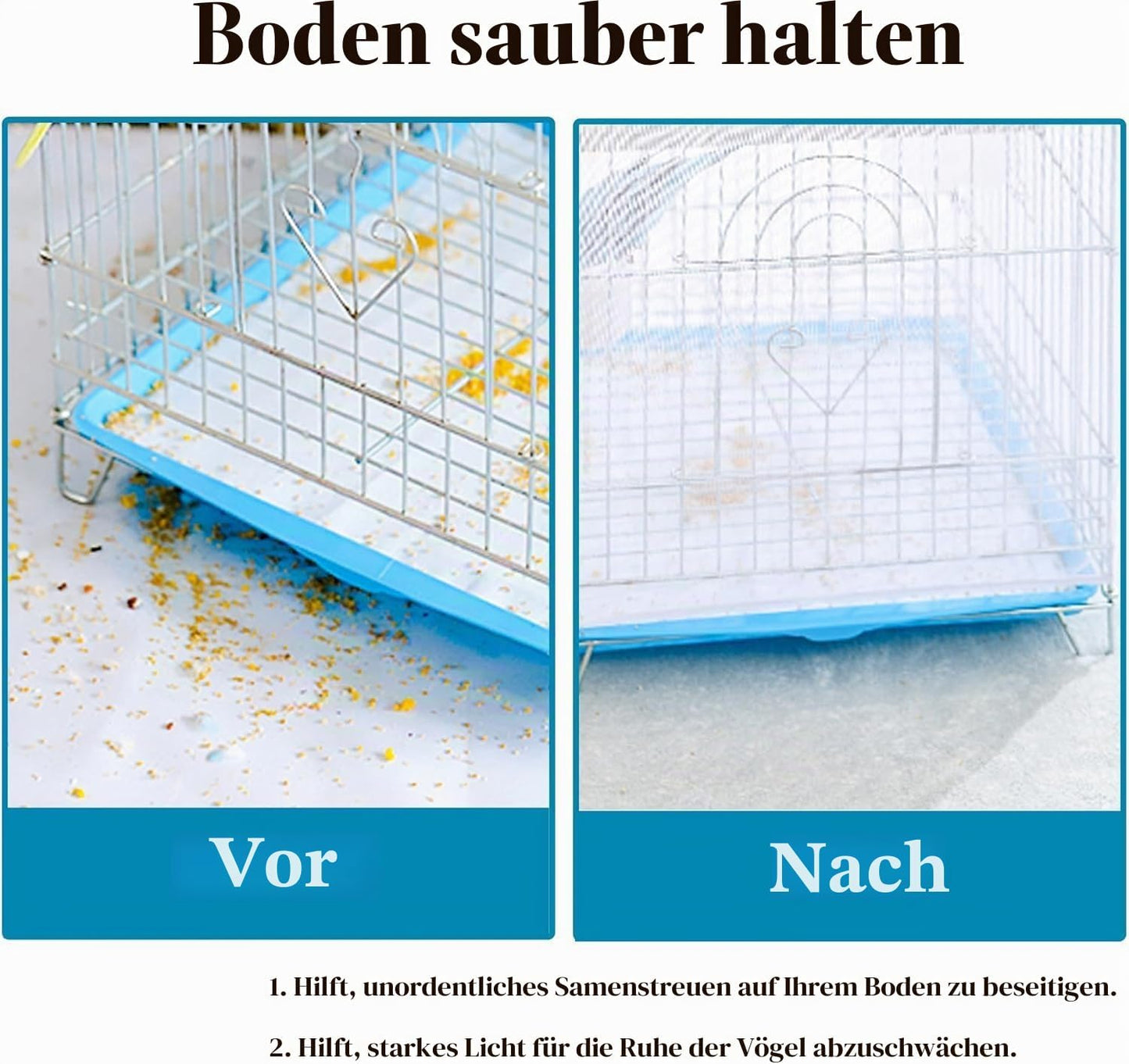 Adjustable Bird Cage Seed Guard Cover