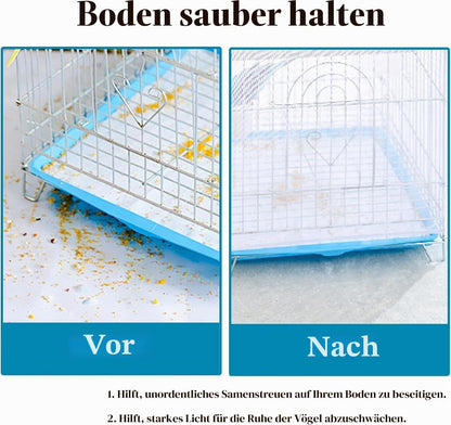 Adjustable Bird Cage Seed Guard Cover