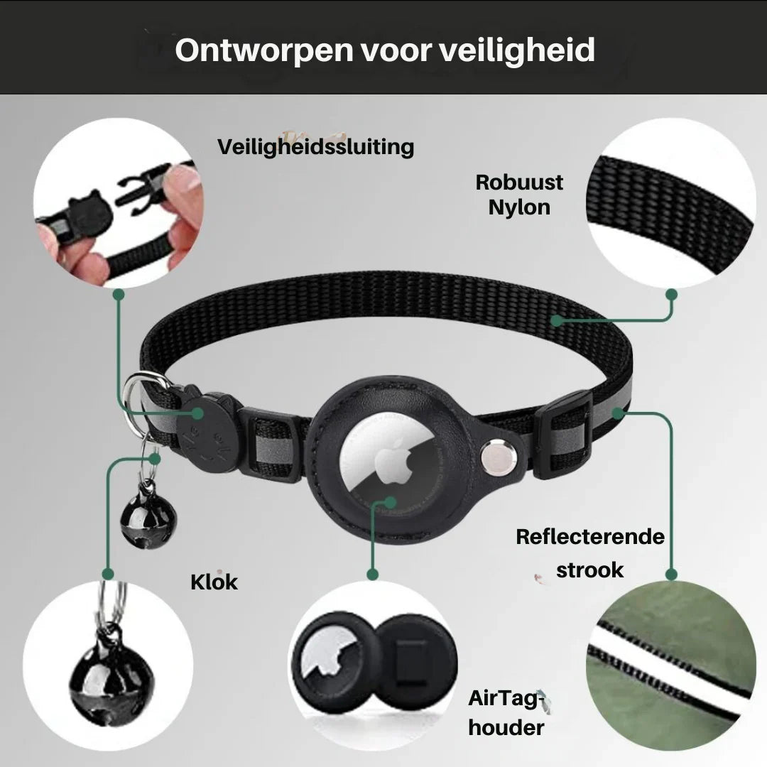 Reflective Cat GPS Tracker Collar