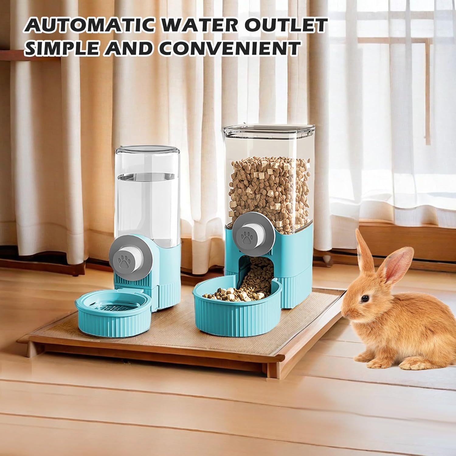 Hanging 2-in-1 Feeder and Water Dispenser