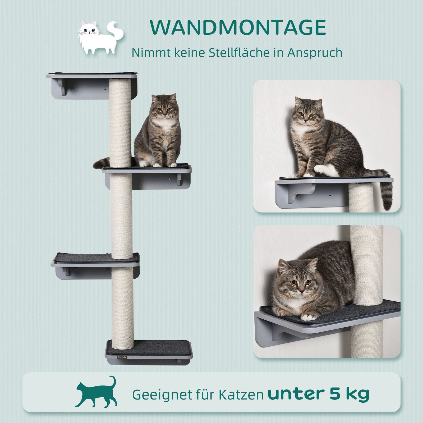 Wall-Mounted Cat Climbing Tree