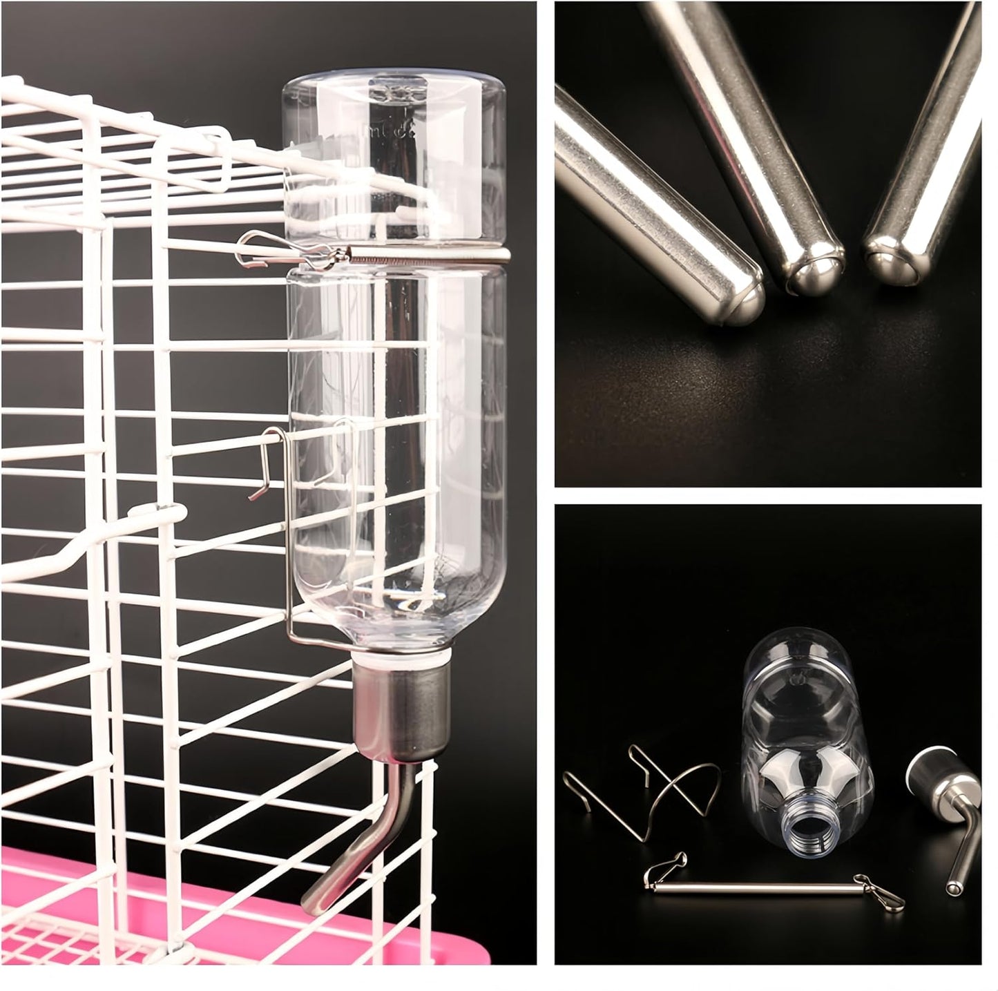 350 ml Water Bottle Set for Small Animals