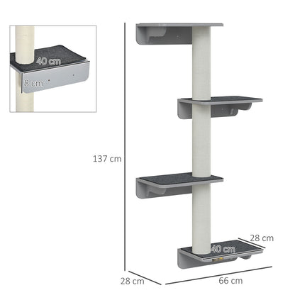Wall-Mounted Cat Climbing Tree