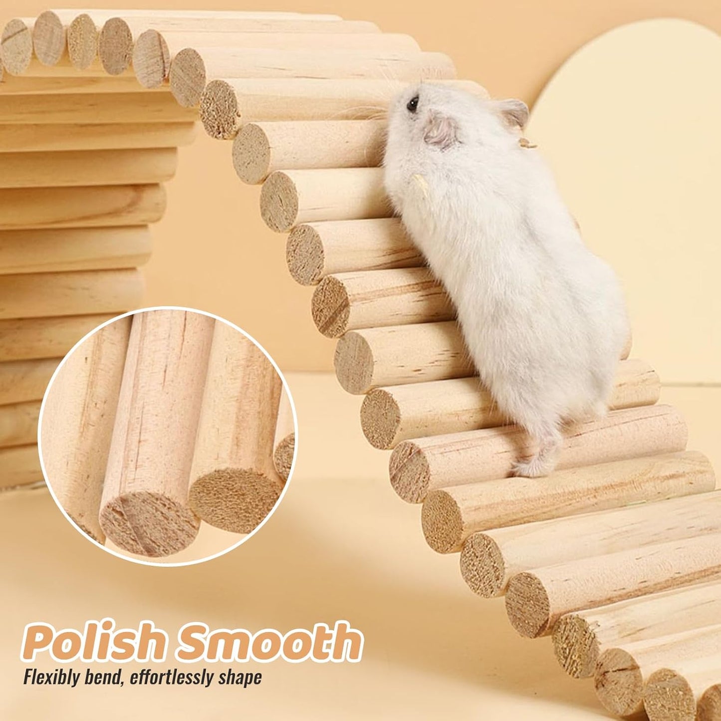 Flexible Wooden Small Animal Bridge