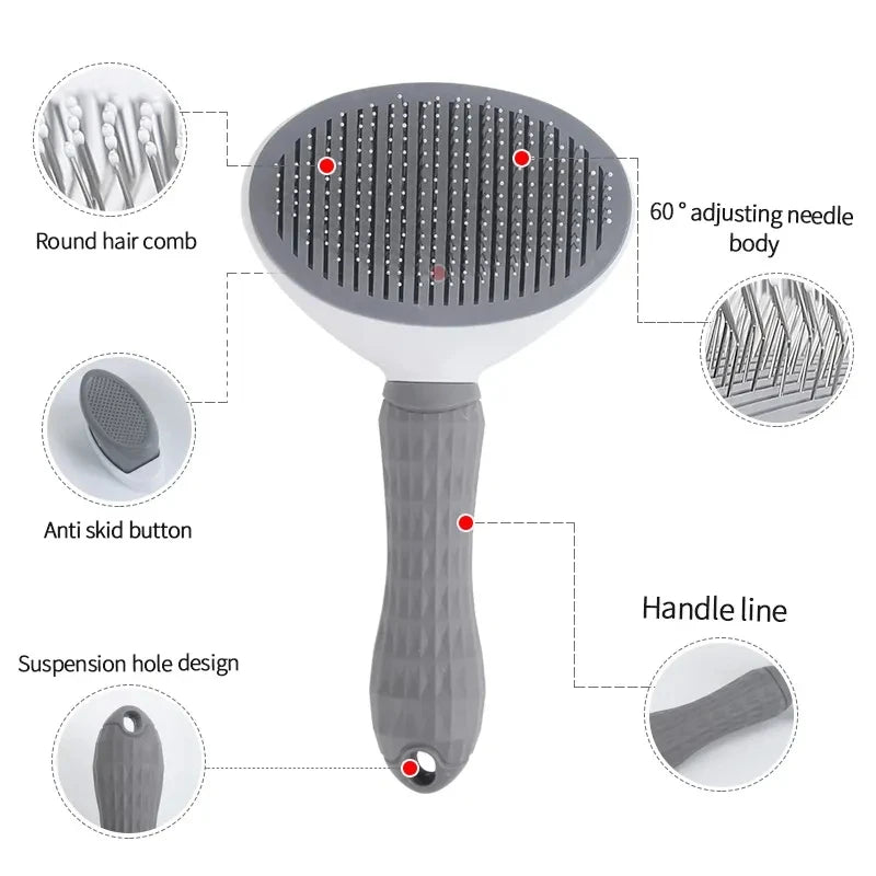 Self-Cleaning Slicker Brush for Cats and Dogs