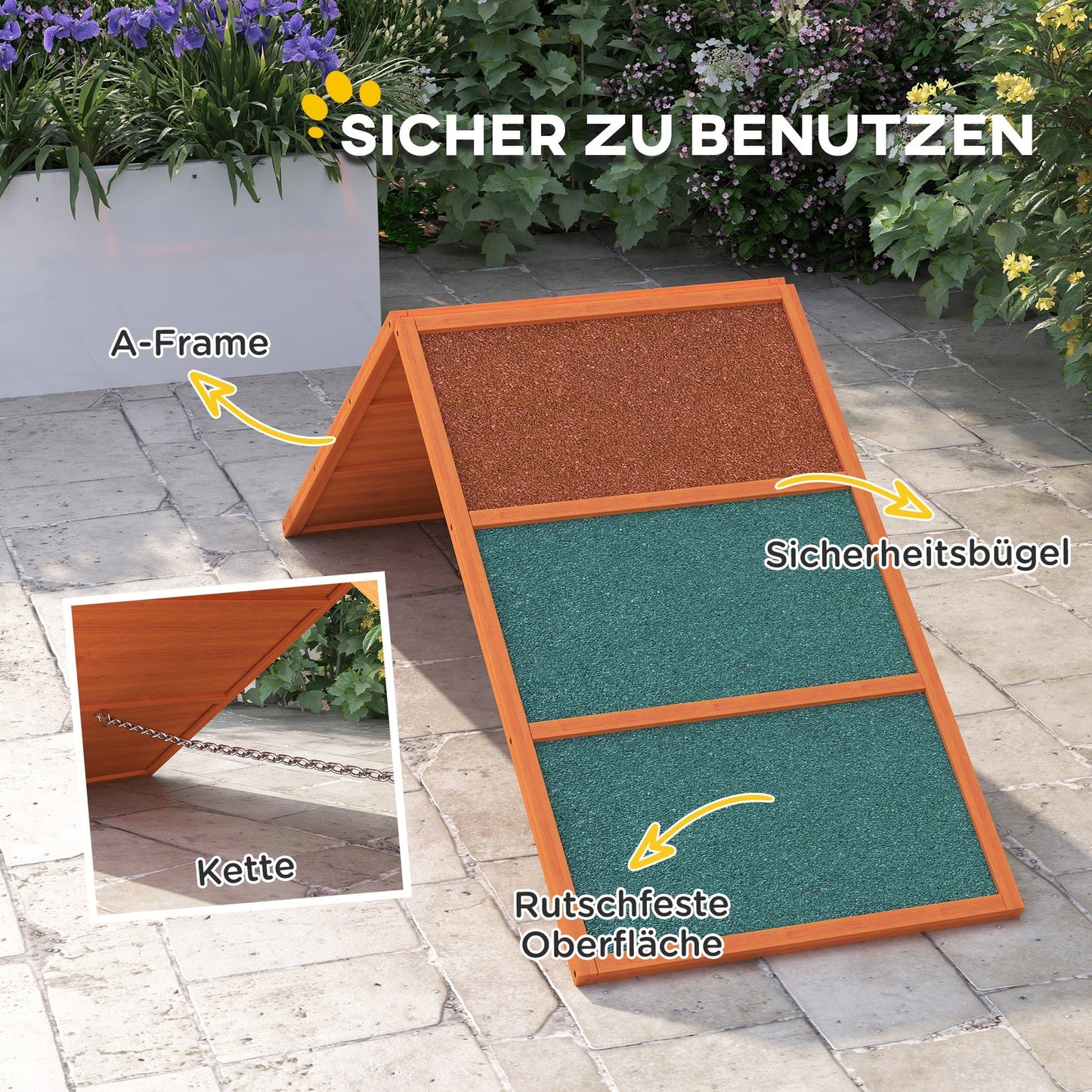 Adjustable Dog Agility A-Frame Ramp
