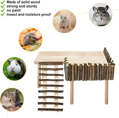 Wooden Hamster Climbing Platform