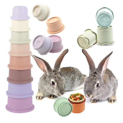 Stacking Cup Puzzle Toy for Rabbits