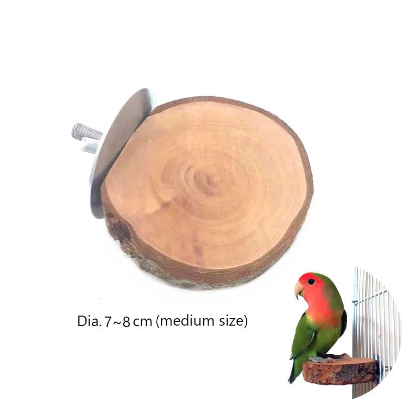 Natural Wooden Bird Perch and Chew Stick