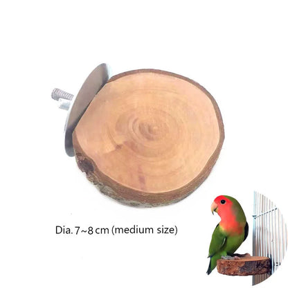 Natural Wooden Bird Perch and Chew Stick