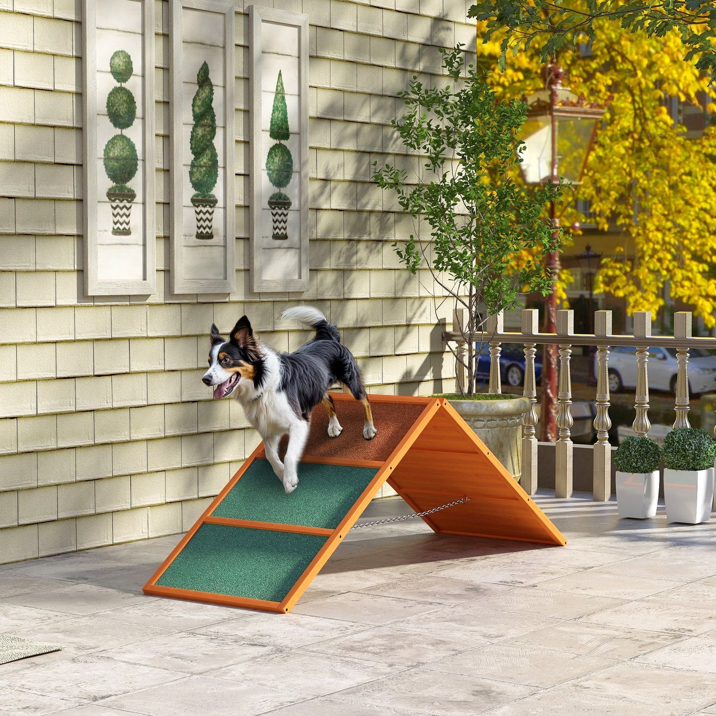 Adjustable Dog Agility A-Frame Ramp