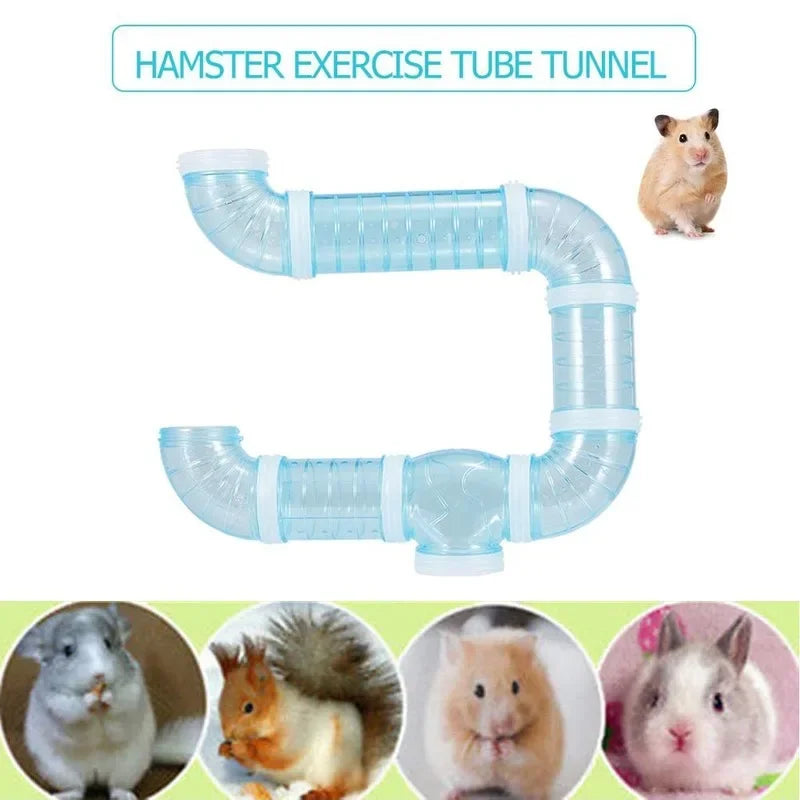 Transparent Hamster Tunnel Set