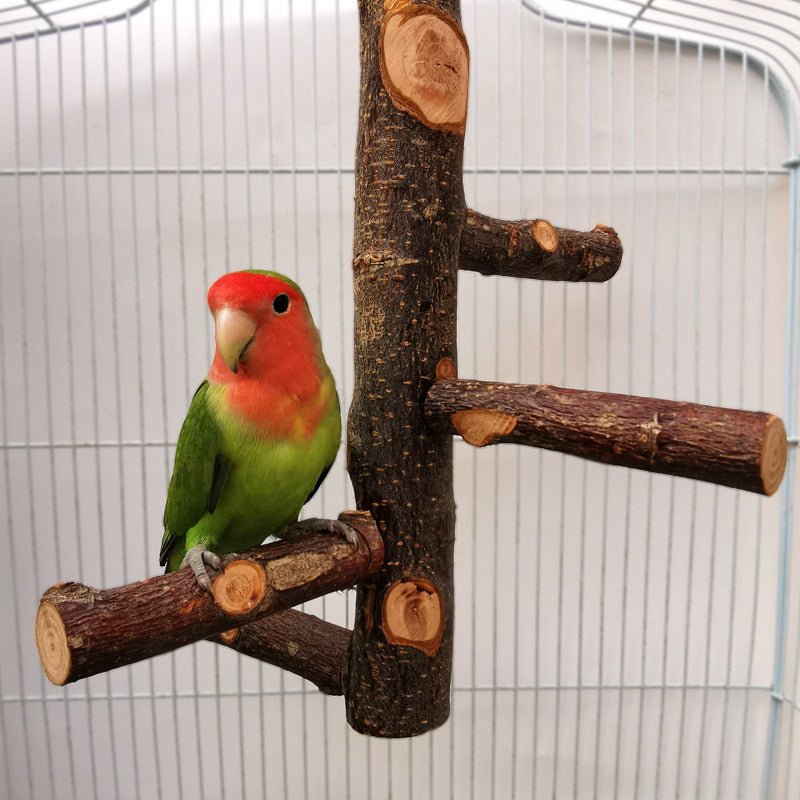 Wooden Parrot Stand Toy