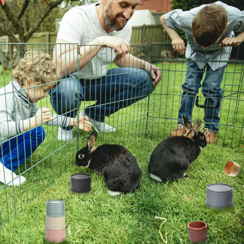 Stacking Cup Puzzle Toy for Rabbits