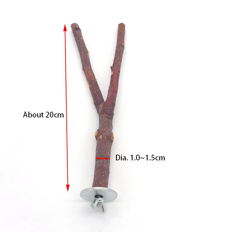 Natural Wooden Bird Perch and Chew Stick