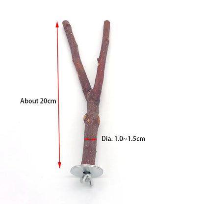 Natural Wooden Bird Perch and Chew Stick