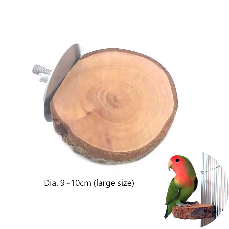 Natural Wooden Bird Perch and Chew Stick