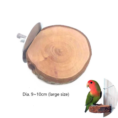 Natural Wooden Bird Perch and Chew Stick