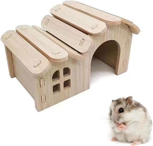 Natural Wooden Small Animal Hideout