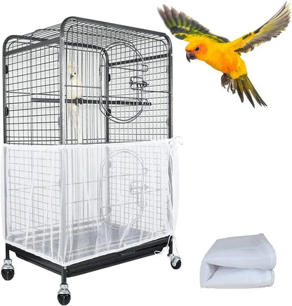 Adjustable Bird Cage Seed Guard Cover