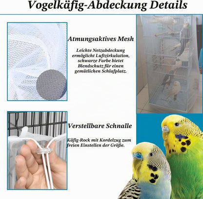 Adjustable Bird Cage Seed Guard Cover