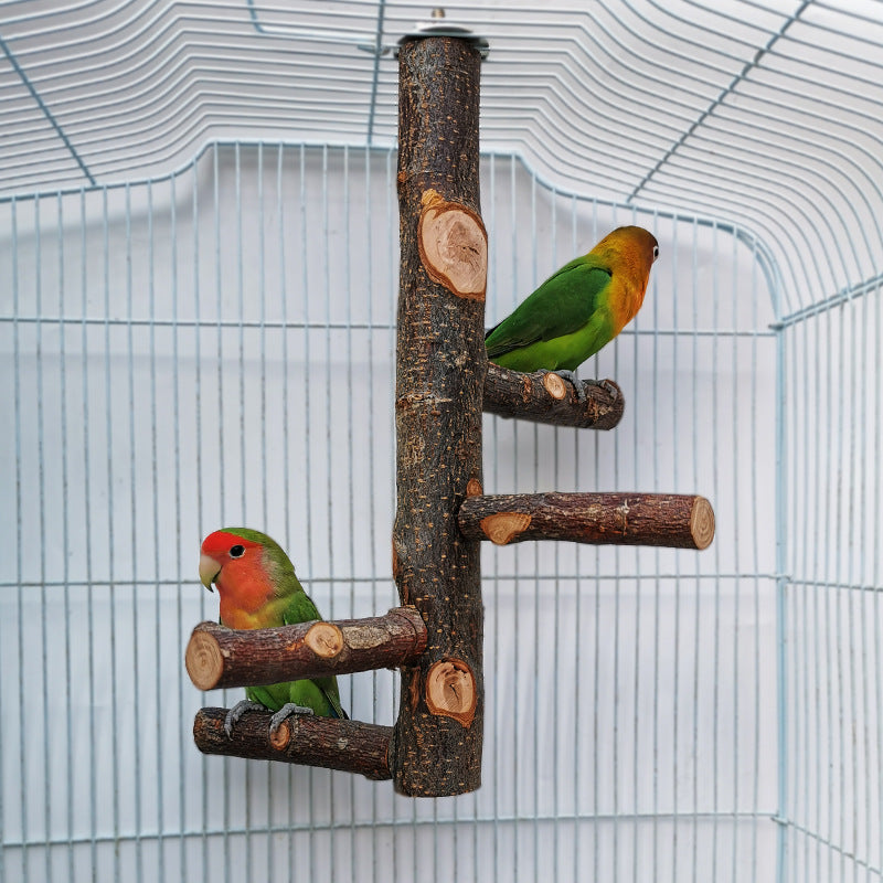 Wooden Parrot Stand Toy