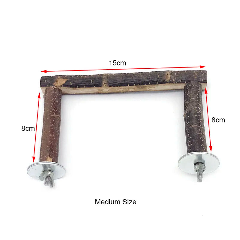Natural Wooden Bird Perch and Chew Stick