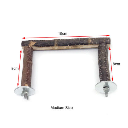 Natural Wooden Bird Perch and Chew Stick