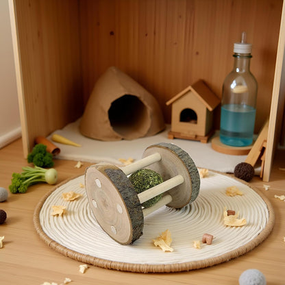 Natural Wooden Chew Ball for Small Pets