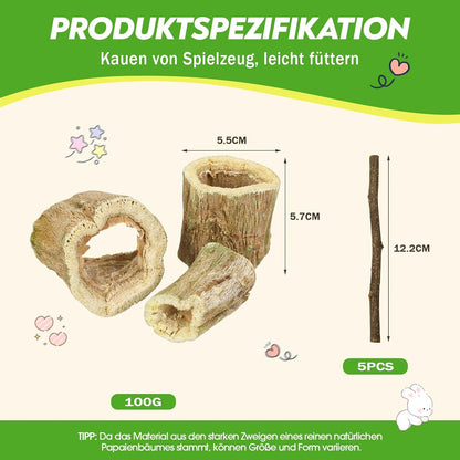 Papaya Wood Chew Sticks for Rabbits