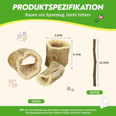 Papaya Wood Chew Sticks for Rabbits