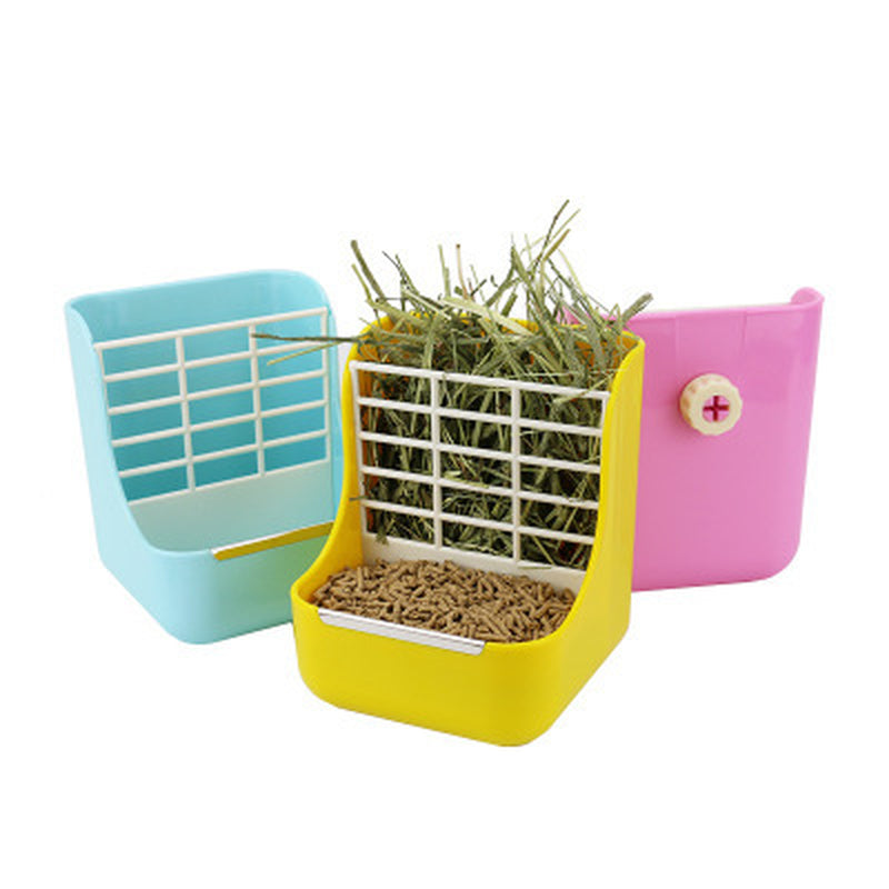 2-in-1 Rabbit Bowl and Hay Rack
