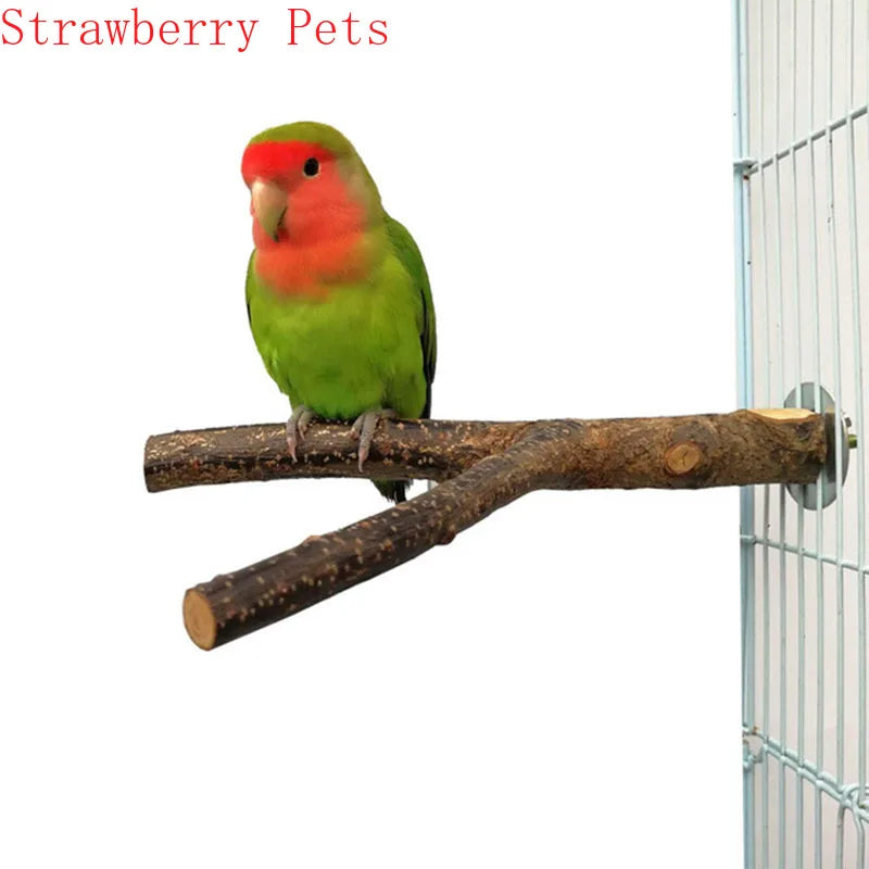 Natural Wooden Bird Perch and Chew Stick
