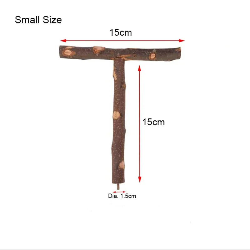 Natural Wooden Bird Perch and Chew Stick
