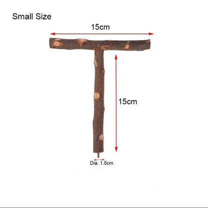 Natural Wooden Bird Perch and Chew Stick