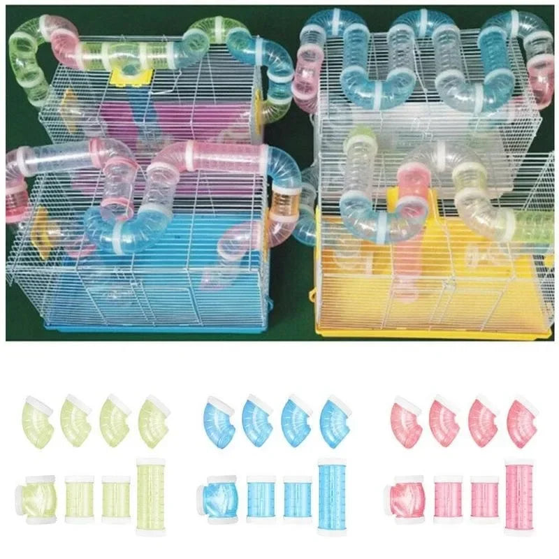 Transparent Hamster Tunnel Set