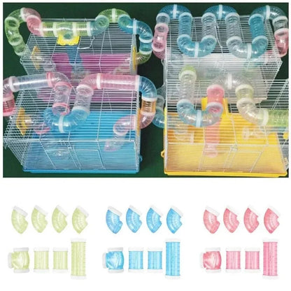 Transparent Hamster Tunnel Set