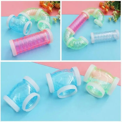 Transparent Hamster Tunnel Set