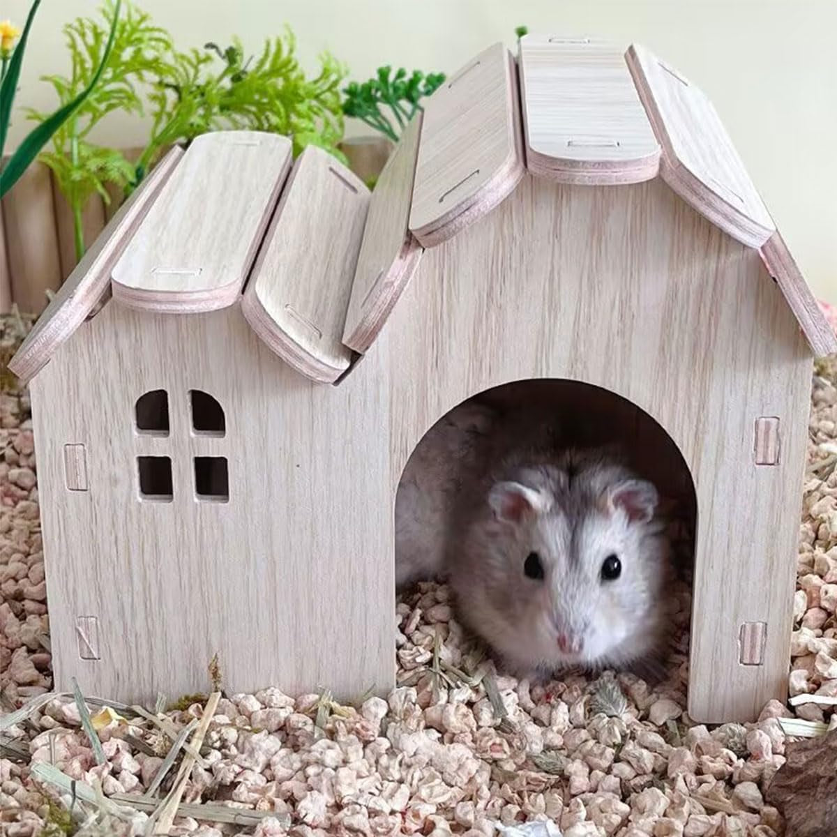 Natural Wooden Small Animal Hideout