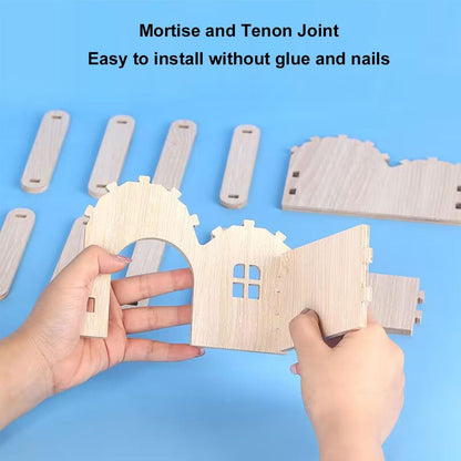 Natural Wooden Small Animal Hideout