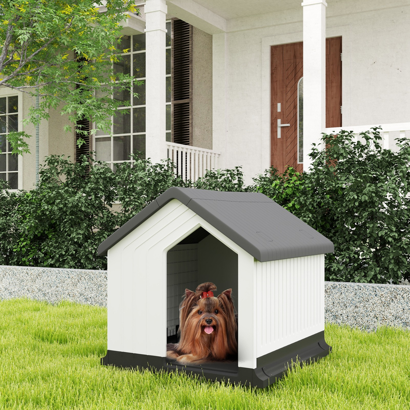 PawHut Hundehütte für draußen mit Asphaltdach