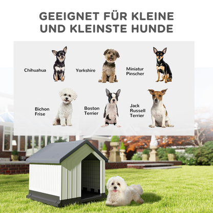 PawHut Hundehütte für draußen mit Asphaltdach