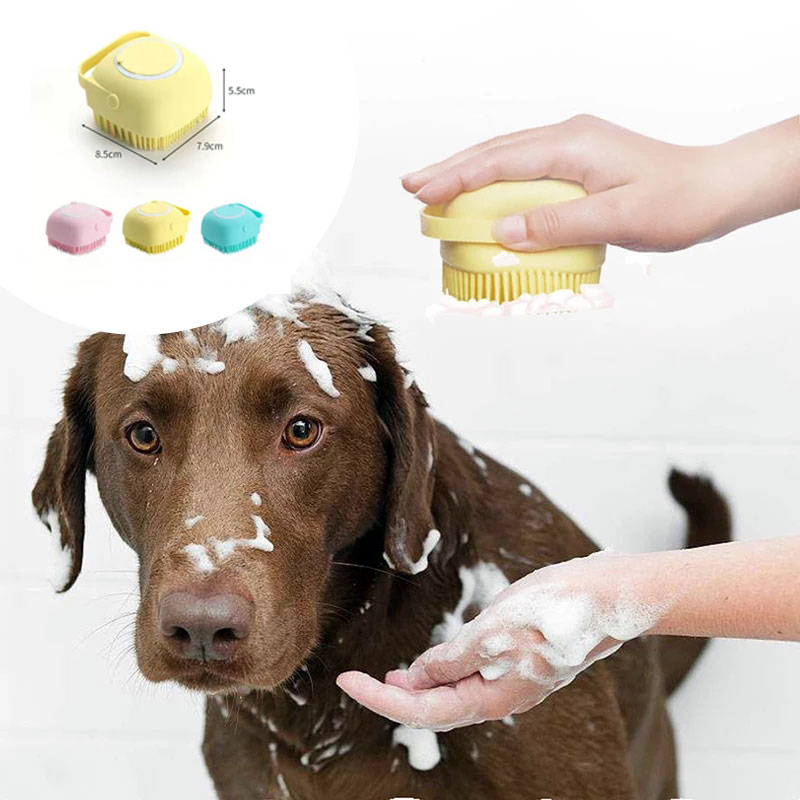 Silikon-Bademassagebürste für Hunde und Katzen
